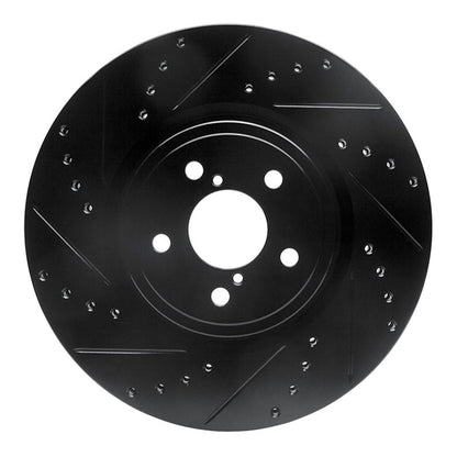 R1 Concepts Subaru Outback Front Left Drilled & Slotted Black Brake Rotor (Part rncECB - 13018L) | rncECB - 13018L - JDMuscleSPK973622
