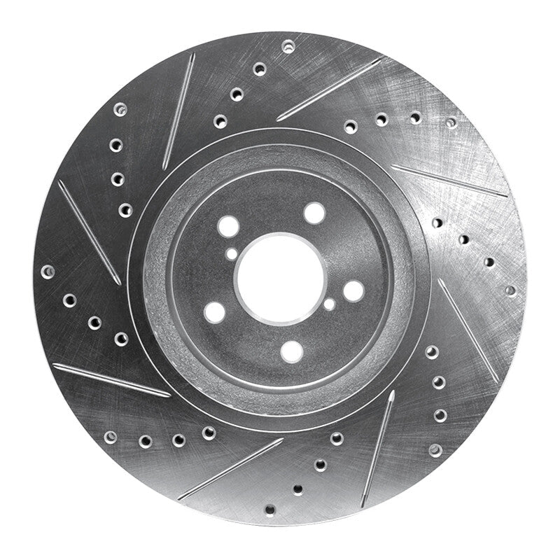 R1 Concepts Subaru Outback Front Right Drilled & Slotted Silver Brake Rotor (Part Number: RNCEDZ - 13018R) | rncEDZ - 13018R - JDMuscleSPK976837