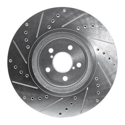 R1 Concepts Subaru Outback Front Right Drilled & Slotted Silver Brake Rotor (Part Number: RNCEDZ - 13018R) | rncEDZ - 13018R - JDMuscleSPK976837