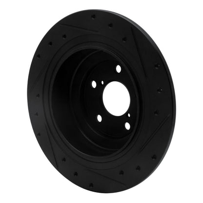R1 Concepts Subaru Outback Rear Left Drilled & Slotted Black Brake Rotor (Part Number: RNC - ECB - 13032L) | rncECB - 13032L - JDMuscleSPK973650