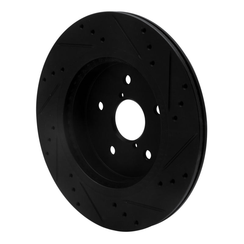R1 Concepts Subaru Outback Rear Left Drilled & Slotted Black Brake Rotor (Part Number: rncECB - 13028L) | rncECB - 13028L - JDMuscleSPK973642