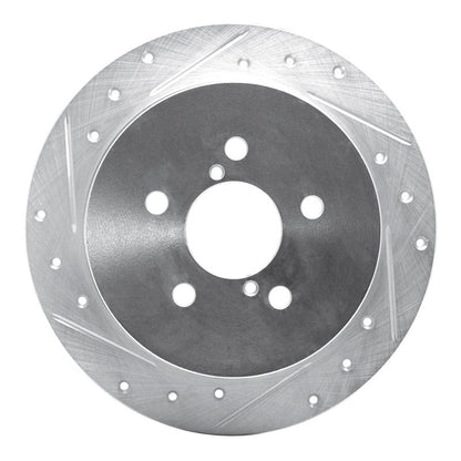 R1 Concepts Subaru Outback Rear Left Drilled & Slotted Silver Brake Rotor (Part rncEDZ - 13020L) | rncEDZ - 13020L - JDMuscleSPK984453