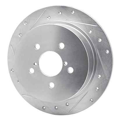 R1 Concepts Subaru Outback Rear Left Drilled & Slotted Silver Brake Rotor (Part rncEDZ - 13020L) | rncEDZ - 13020L - JDMuscleSPK984453