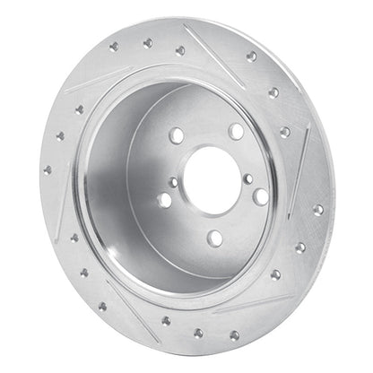 R1 Concepts Subaru Outback Rear Left Drilled & Slotted Silver Brake Rotor (Part rncEDZ - 13020L) | rncEDZ - 13020L - JDMuscleSPK984453