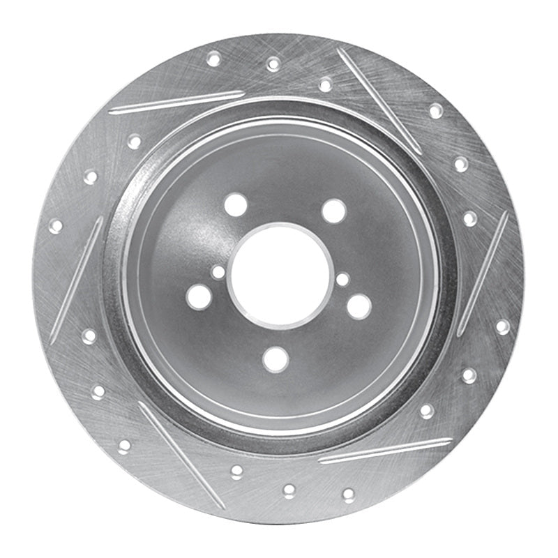 R1 Concepts Subaru Outback Rear Left Drilled & Slotted Silver Brake Rotor (Part rncEDZ - 13020L) | rncEDZ - 13020L - JDMuscleSPK984453