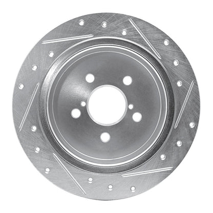 R1 Concepts Subaru Outback Rear Left Drilled & Slotted Silver Brake Rotor (Part rncEDZ - 13020L) | rncEDZ - 13020L - JDMuscleSPK984453