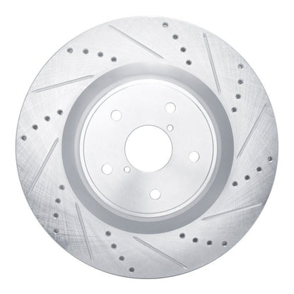R1 Concepts Subaru WRX Front Right Drilled & Slotted Silver Brake Rotor (Part rncEDZ - 13041R) | rncEDZ - 13041R - JDMuscleSPK984479