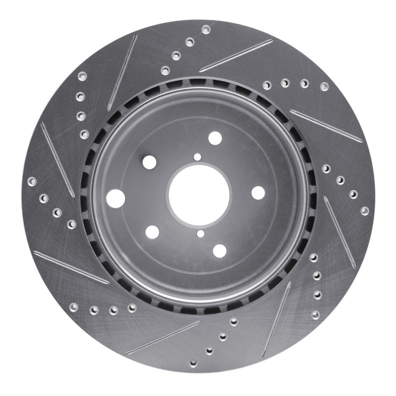 R1 Concepts Subaru WRX STI Rear Right Drilled & Slotted Silver Brake Rotor (Part No. rncEDZ - 13042R) | rncEDZ - 13042R - JDMuscleSPK984481