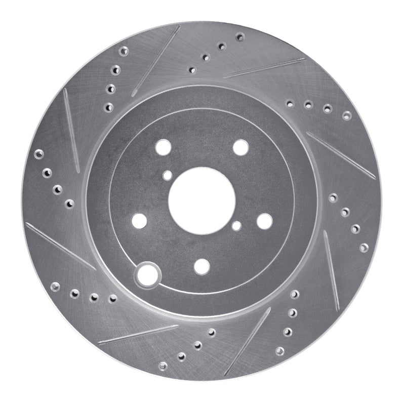 R1 Concepts Subaru WRX STI Rear Right Drilled & Slotted Silver Brake Rotor (Part No. rncEDZ - 13042R) | rncEDZ - 13042R - JDMuscleSPK984481