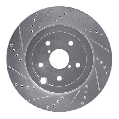 R1 Concepts Subaru WRX STI Rear Right Drilled & Slotted Silver Brake Rotor (Part No. rncEDZ - 13042R) | rncEDZ - 13042R - JDMuscleSPK984481