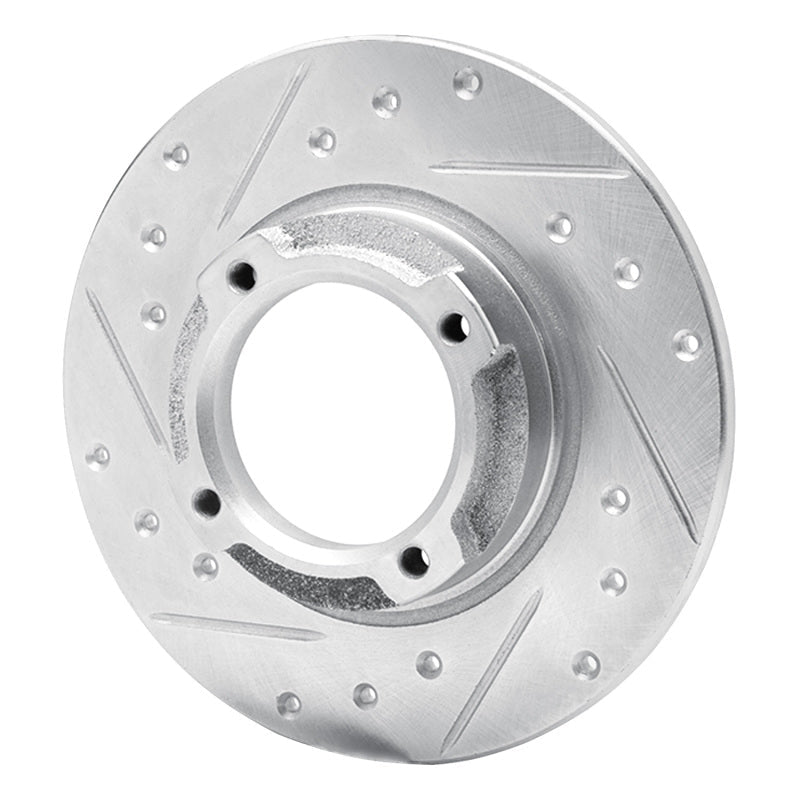 R1 Concepts Subaru XT 1985 - 1991 Rear Left Drilled & Slotted Silver Brake Rotor | rncEDZ - 13001L - JDMuscleSPK984433
