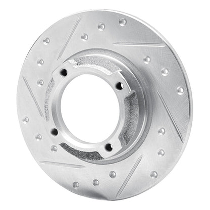 R1 Concepts Subaru XT 1985 - 1991 Rear Left Drilled & Slotted Silver Brake Rotor | rncEDZ - 13001L - JDMuscleSPK984433