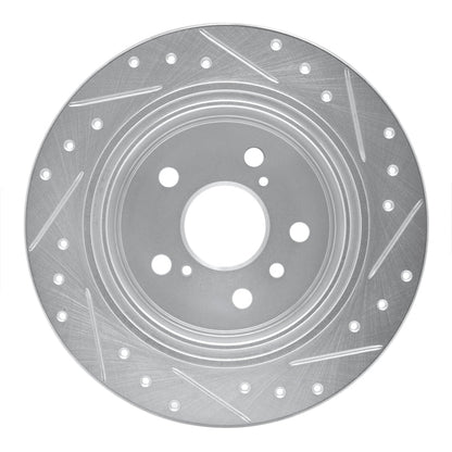 R1 Concepts Toyota Avalon Rear Left Drilled & Slotted Silver Brake Rotor (1995 - 1999) | rncEDZ - 76065L - JDMuscleSPK987553