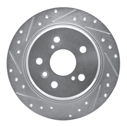 R1 Concepts Toyota Avalon Rear Left Drilled & Slotted Silver Brake Rotor (1995 - 1999) | rncEDZ - 76065L - JDMuscleSPK987553