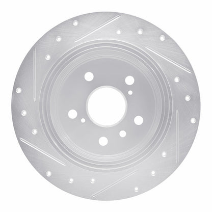 R1 Concepts Toyota Avalon Rear Right Drilled & Slotted Silver Brake Rotor (Part rncEDZ - 76065R) | rncEDZ - 76065R - JDMuscleSPK987554