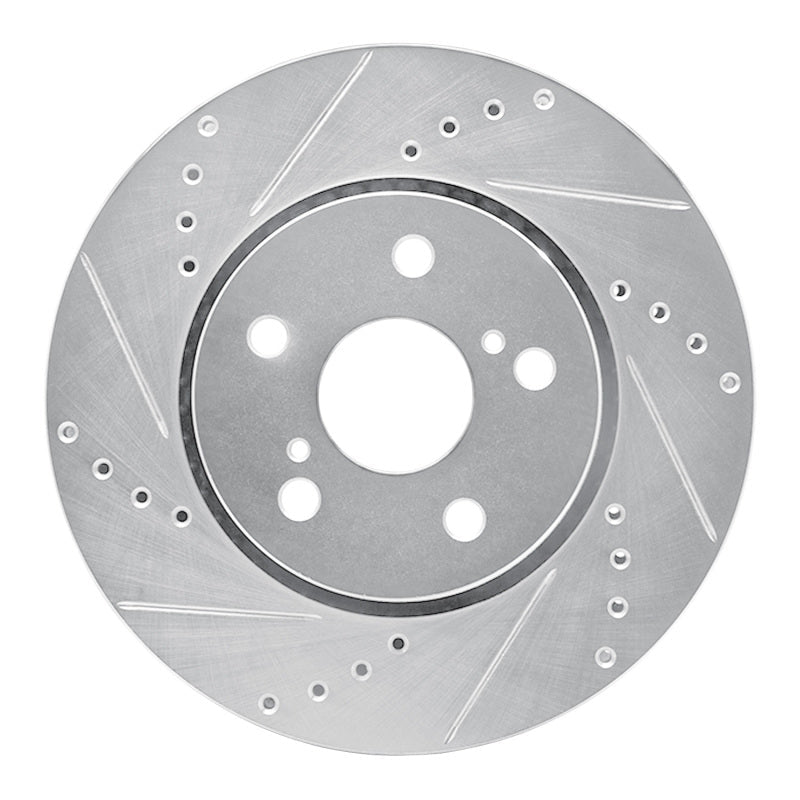R1 Concepts Toyota C - HR Front Left Drilled & Slotted Silver Brake Rotor (Part Number: RNCEDZ - 76153L) | rncEDZ - 76153L - JDMuscleSPK987669