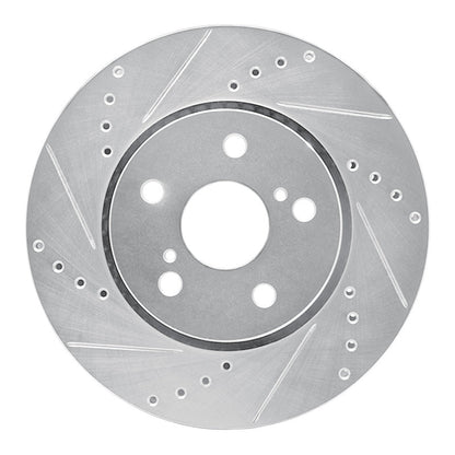 R1 Concepts Toyota C - HR Front Left Drilled & Slotted Silver Brake Rotor (Part Number: RNCEDZ - 76153L) | rncEDZ - 76153L - JDMuscleSPK987669