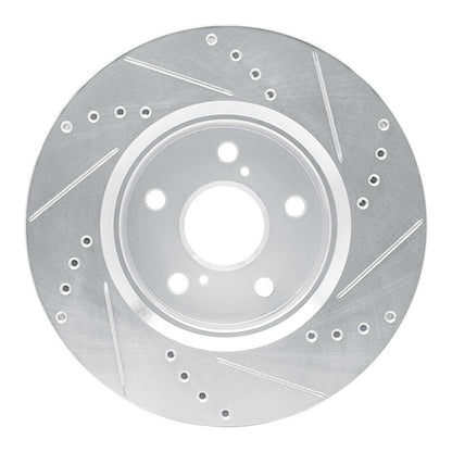 R1 Concepts Toyota C - HR Front Left Drilled & Slotted Silver Brake Rotor (Part Number: RNCEDZ - 76153L) | rncEDZ - 76153L - JDMuscleSPK987669