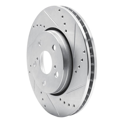 R1 Concepts Toyota C - HR Front Right Drilled & Slotted Brake Rotor (2018 - 2022) - Silver Finish | rncEDZ - 76153R - JDMuscleSPK987670