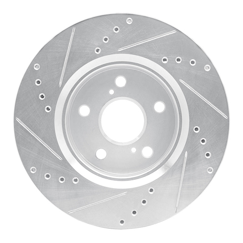 R1 Concepts Toyota C - HR Front Right Drilled & Slotted Brake Rotor (2018 - 2022) - Silver Finish | rncEDZ - 76153R - JDMuscleSPK987670