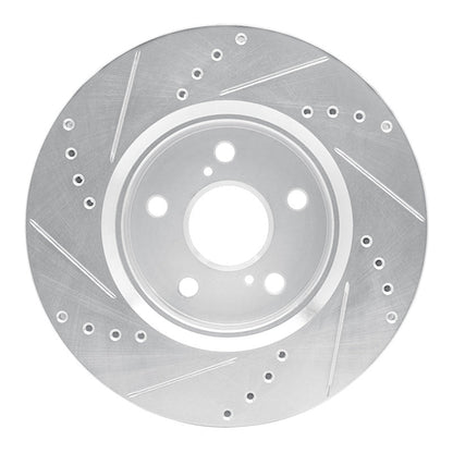 R1 Concepts Toyota C - HR Front Right Drilled & Slotted Brake Rotor (2018 - 2022) - Silver Finish | rncEDZ - 76153R - JDMuscleSPK987670
