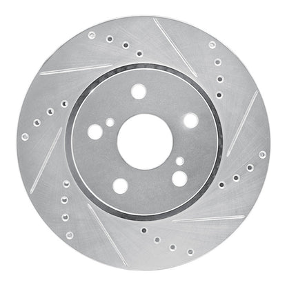 R1 Concepts Toyota C - HR Front Right Drilled & Slotted Brake Rotor (2018 - 2022) - Silver Finish | rncEDZ - 76153R - JDMuscleSPK987670