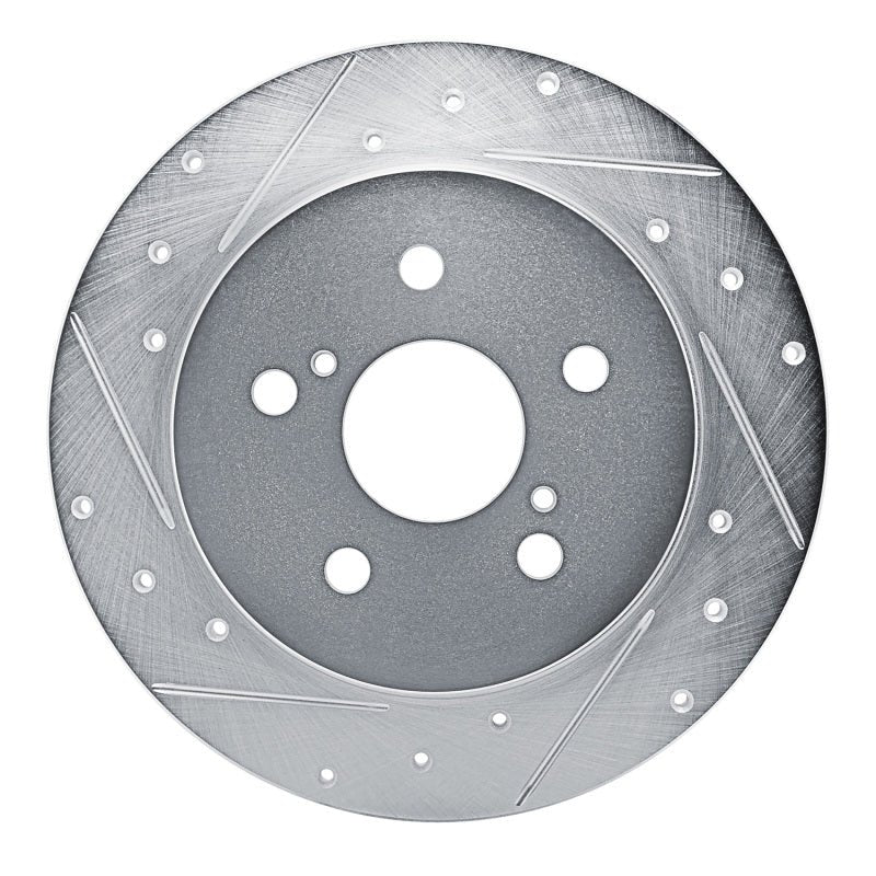 R1 Concepts Toyota C - HR Rear Left Drilled & Slotted Silver Brake Rotor (Part rncEDZ - 76157L) | rncEDZ - 76157L - JDMuscleSPK987677