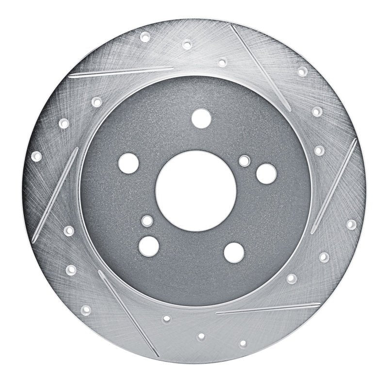 R1 Concepts Toyota C - HR Rear Right Drilled & Slotted Brake Rotor - Silver Finish | rncEDZ - 76157R - JDMuscleSPK987678