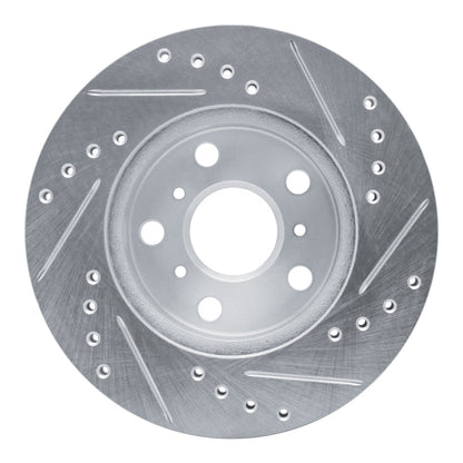 R1 Concepts Toyota Camry Front Left Drilled & Slotted Silver Brake Rotor (1983 - 1986) | rncEDZ - 76016L - JDMuscleSPK987479