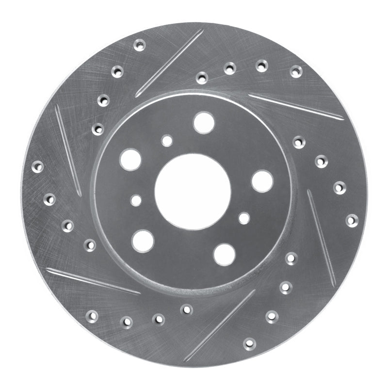 R1 Concepts Toyota Camry Front Left Drilled & Slotted Silver Brake Rotor (Part Number: RNCEDZ - 76033L) | rncEDZ - 76033L - JDMuscleSPK987509