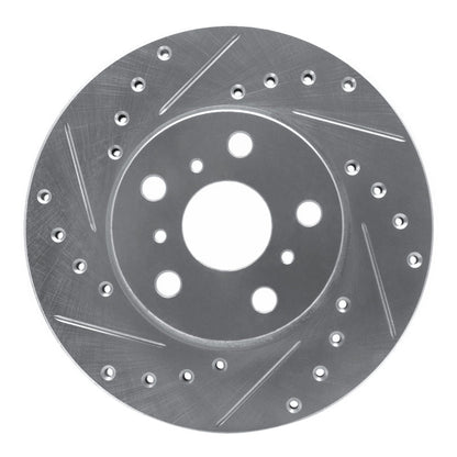 R1 Concepts Toyota Camry Front Left Drilled & Slotted Silver Brake Rotor (Part Number: RNCEDZ - 76033L) | rncEDZ - 76033L - JDMuscleSPK987509