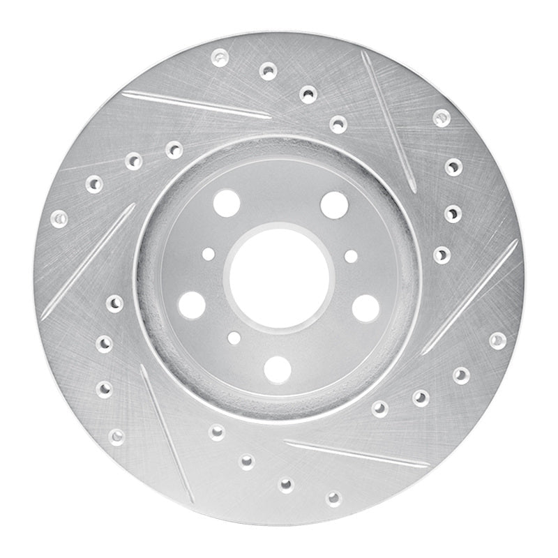 R1 Concepts Toyota Camry Front Left Drilled & Slotted Silver Brake Rotor (Part Number: RNCEDZ - 76036L) | rncEDZ - 76036L - JDMuscleSPK987515