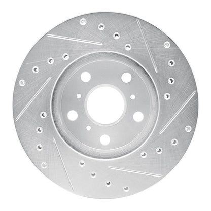 R1 Concepts Toyota Camry Front Left Drilled & Slotted Silver Brake Rotor (Part Number: RNCEDZ - 76036L) | rncEDZ - 76036L - JDMuscleSPK987515