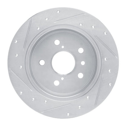 R1 Concepts Toyota Camry Rear Right Drilled & Slotted Silver Brake Rotor (Part No. RNCEDZ - 76152R) | rncEDZ - 76152R - JDMuscleSPK987668
