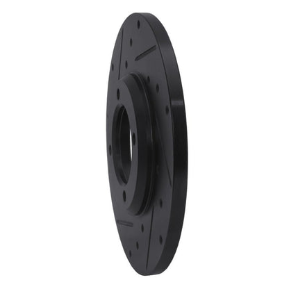 R1 Concepts Toyota Celica 1979 - 1981 Front Left Drilled & Slotted Black Brake Rotor | rncECB - 76008L - JDMuscleSPK983647