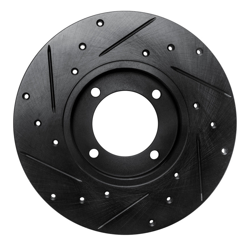 R1 Concepts Toyota Celica 1979 - 1981 Front Right Drilled & Slotted Black Brake Rotor | rncECB - 76008R - JDMuscleSPK983648