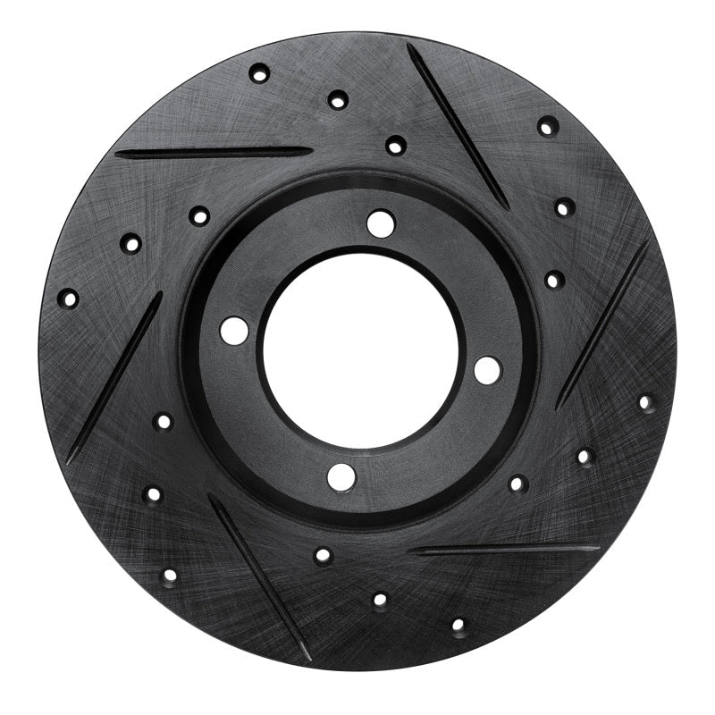 R1 Concepts Toyota Celica 1979 - 1981 Front Right Drilled & Slotted Black Brake Rotor | rncECB - 76008R - JDMuscleSPK983648
