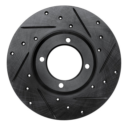 R1 Concepts Toyota Celica 1979 - 1981 Front Right Drilled & Slotted Black Brake Rotor | rncECB - 76008R - JDMuscleSPK983648