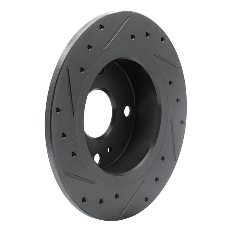 R1 Concepts Toyota Celica 1979 - 1981 Rear Right Drilled & Slotted Black Brake Rotor | rncECB - 76012R - JDMuscleSPK983654