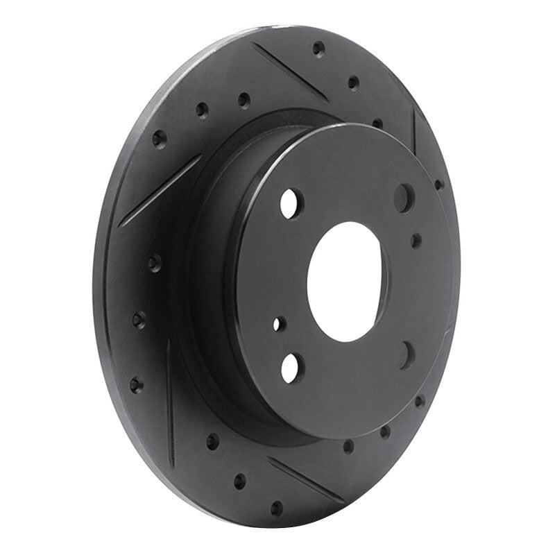 R1 Concepts Toyota Celica 1979 - 1981 Rear Right Drilled & Slotted Black Brake Rotor | rncECB - 76012R - JDMuscleSPK983654