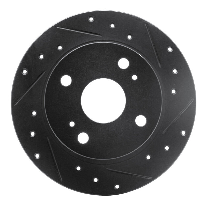 R1 Concepts Toyota Celica 1979 - 1981 Rear Right Drilled & Slotted Black Brake Rotor | rncECB - 76012R - JDMuscleSPK983654