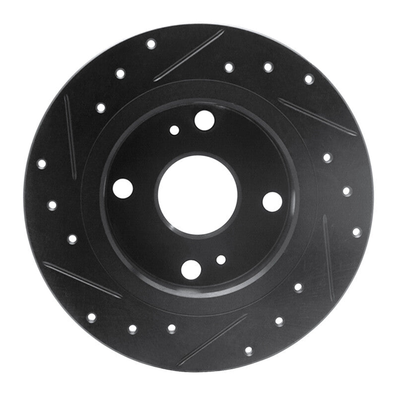 R1 Concepts Toyota Celica 1979 - 1981 Rear Right Drilled & Slotted Black Brake Rotor | rncECB - 76012R - JDMuscleSPK983654