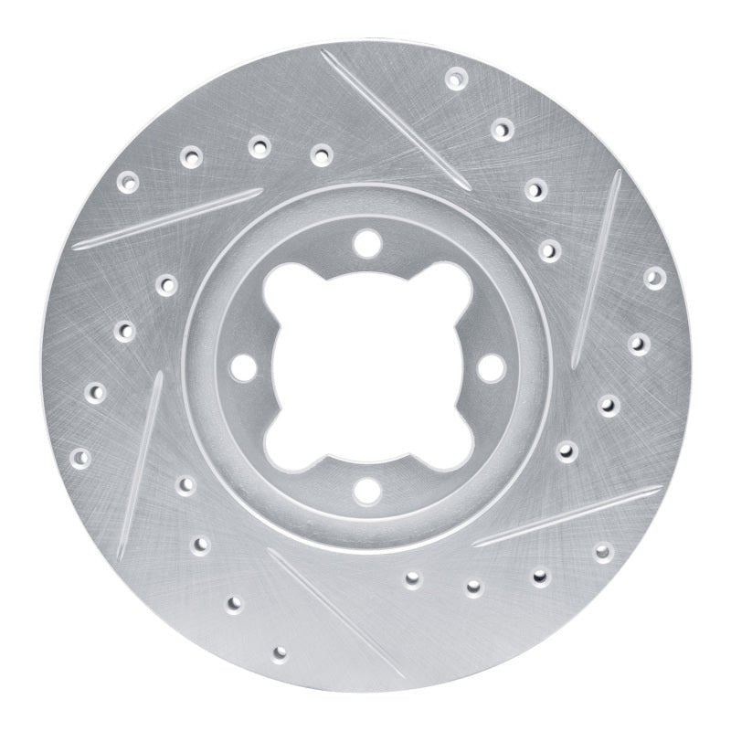 R1 Concepts Toyota Celica 1982 - 1985 Front Left Drilled & Slotted Silver Brake Rotor | rncEDZ - 76013L - JDMuscleSPK987473