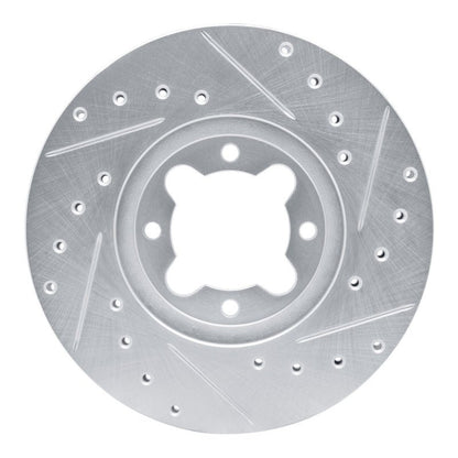 R1 Concepts Toyota Celica 1982 - 1985 Front Left Drilled & Slotted Silver Brake Rotor | rncEDZ - 76013L - JDMuscleSPK987473