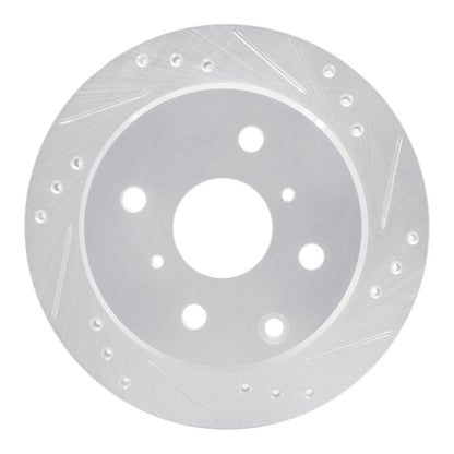 R1 Concepts Toyota Celica 1982 - 1985 Rear Right Drilled & Slotted Silver Brake Rotor | rncEDZ - 76014R - JDMuscleSPK987476