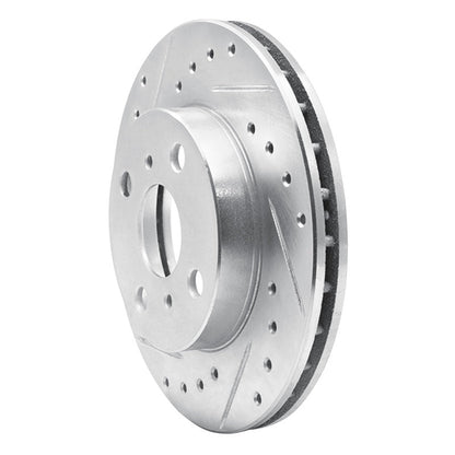 R1 Concepts Toyota Celica 1986 - 1989 Front Left Drilled & Slotted Silver Brake Rotor | rncEDZ - 76026L - JDMuscleSPK987495