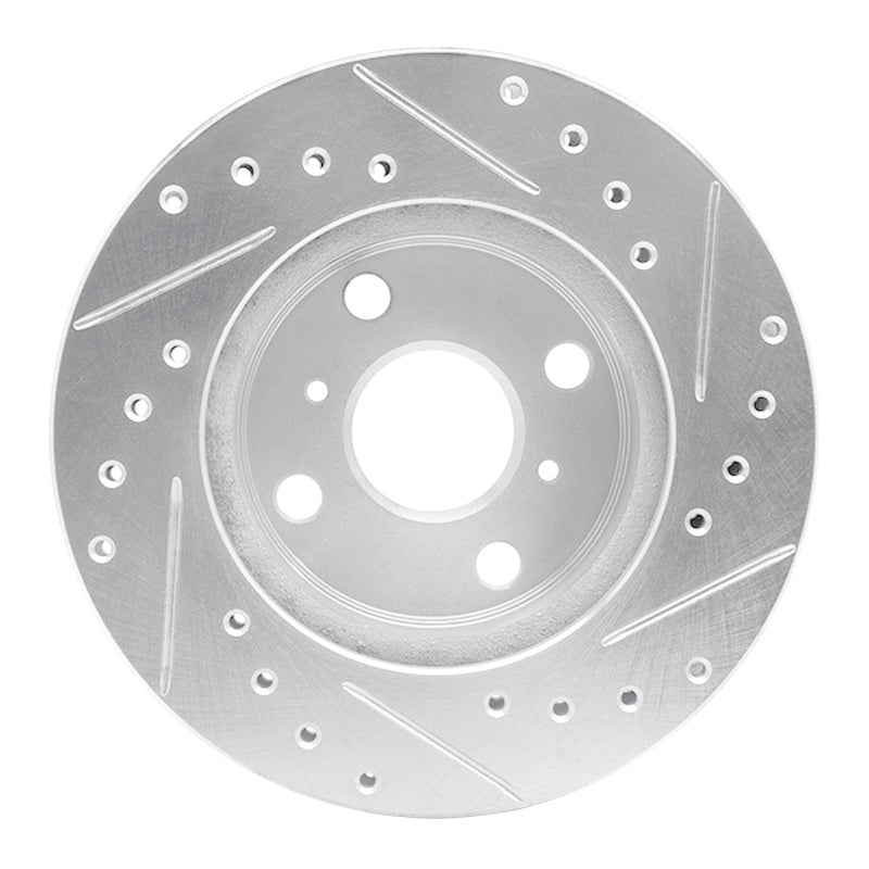 R1 Concepts Toyota Celica 1986 - 1989 Front Left Drilled & Slotted Silver Brake Rotor | rncEDZ - 76026L - JDMuscleSPK987495