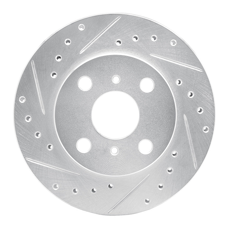 R1 Concepts Toyota Celica 1986 - 1989 Front Left Drilled & Slotted Silver Brake Rotor | rncEDZ - 76026L - JDMuscleSPK987495