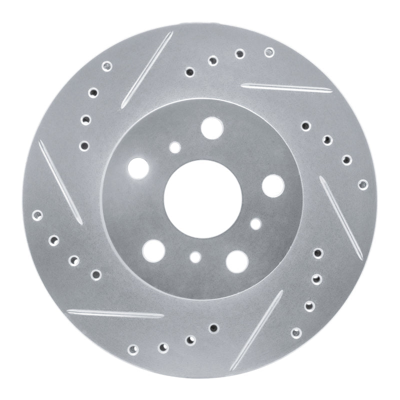 R1 Concepts Toyota Celica 1986 - 1989 Front Left Drilled & Slotted Silver Brake Rotor | rncEDZ - 76027L - JDMuscleSPK987497