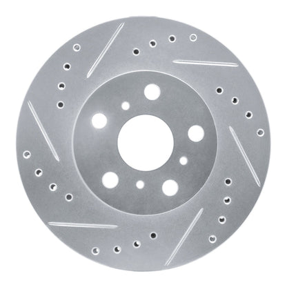 R1 Concepts Toyota Celica 1986 - 1989 Front Left Drilled & Slotted Silver Brake Rotor | rncEDZ - 76027L - JDMuscleSPK987497